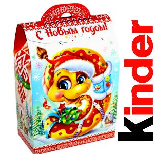 Детский подарок на Новый Год в жестяной упаковке весом 430 грамм по цене 1657 руб в Астрахани