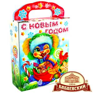 Детский подарок на Новый Год в мешочке весом 800 грамм по цене 1261 руб в Астрахани