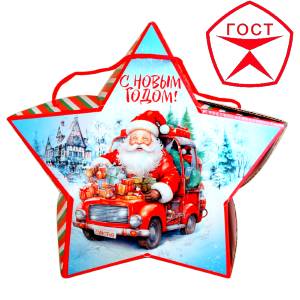 Детский подарок на Новый Год в жестяной упаковке весом 950 грамм по цене 1182 руб в Астрахани